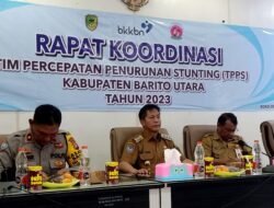 Disdalduk KB dan P3A Rakor Tim Percepatan Stunting dan Penyerahan Dana PMT Pada Anak Beresiko Stunting