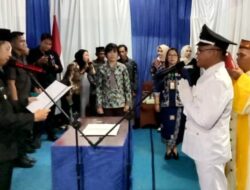 Pj Bupati Barut Lantik dan Ambil Sumpah Janji Kepala Desa PAW Desa Pendreh