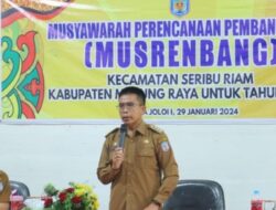 Pj Bupati Mura Resmi Buka Musrenbang di Kecamatan Seribu Riam