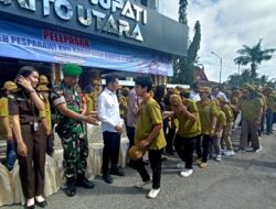 Pj Bupati Barito Utara Lepas Kontingen PESPARAWI ke Pulang Pisau