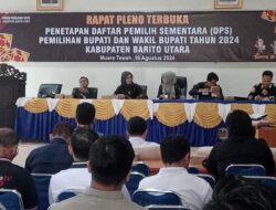 KPU Barito Utara Gelar Rapat Pleno Terbuka Penetapan DPS Pilkada Tahun 2024