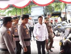 Pj Bupati Barito Utara Bersama Jajarannya Sambut Kunjungan Kerja Wakapolda Kalteng