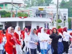 Persatuan Dharma Wanita Barut Laksanakan Senam Pagi Bersama-sama