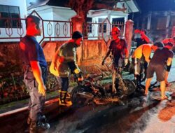 Disdamkarmat Barut Berhasil Padamkan Kebakaran Kendaraan yang Terjadi Di Jalan Padat Karya