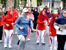 PKK Barut Gelar Senam Pagi Bersama