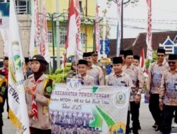 Pemkab Barut Resmi Lepas Pawai Ta aruf MTQH ke-52, 623 Peserta Meriahkan Karnaval Islami