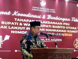 Rakor dan Bimtek Tahapan PSU, Pj Bupati Ajak Semua Pihak Jaga Kondusifitas Daerah