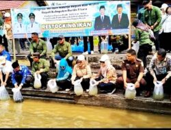 DKPP Barito Utara Laksanakan Restocking 75.000 Bibit Ikan untuk HPS dan Harkannas
