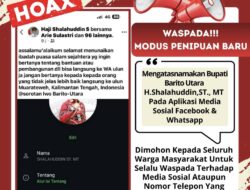 Waspada Penipuan Mengatasnamakan Bupati, DPRD Barito Utara Imbau Masyarakat Jangan Percaya Sembarangan